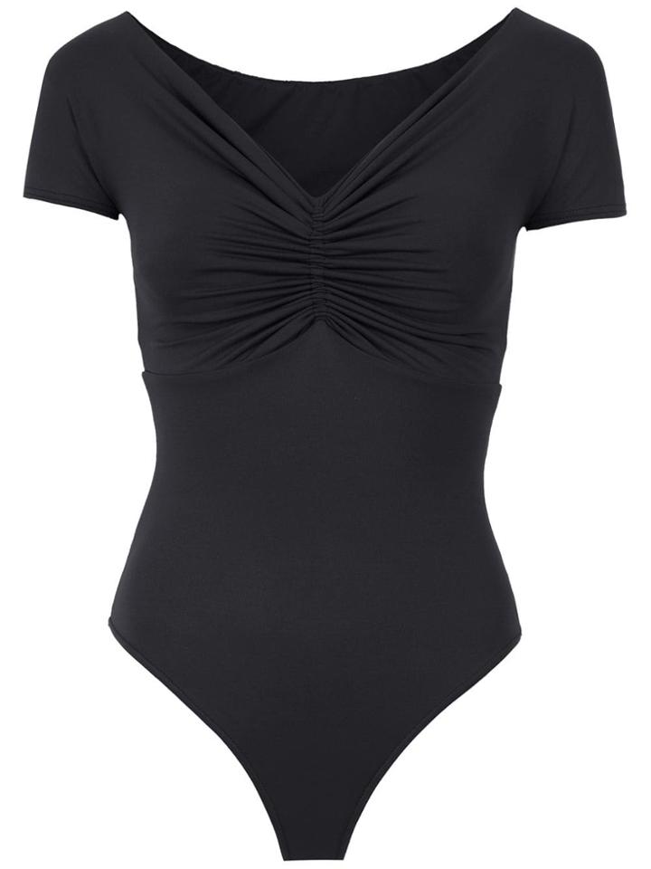 Amir Slama Ruched Details Body - Black