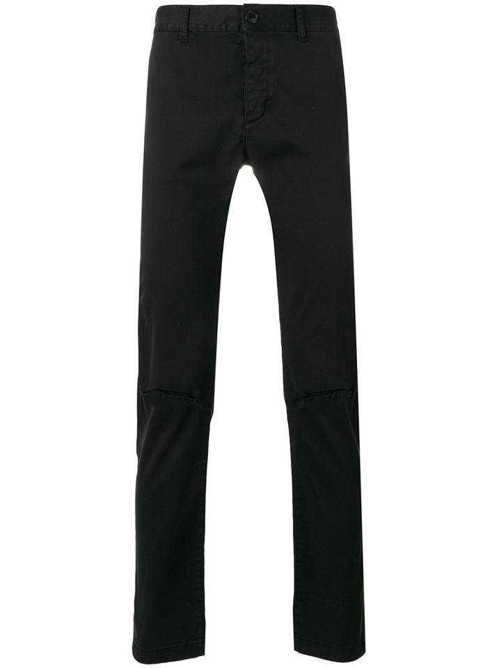 Saint Laurent - Distressed Trousers - Men - Cotton/spandex/elastane - 31, Black, Cotton/spandex/elastane
