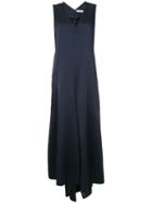 Tibi Asymmetric V-neck Dress - Blue