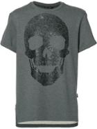 Philipp Plein Skull Print T-shirt, Men's, Size: Xl, Grey, Cotton
