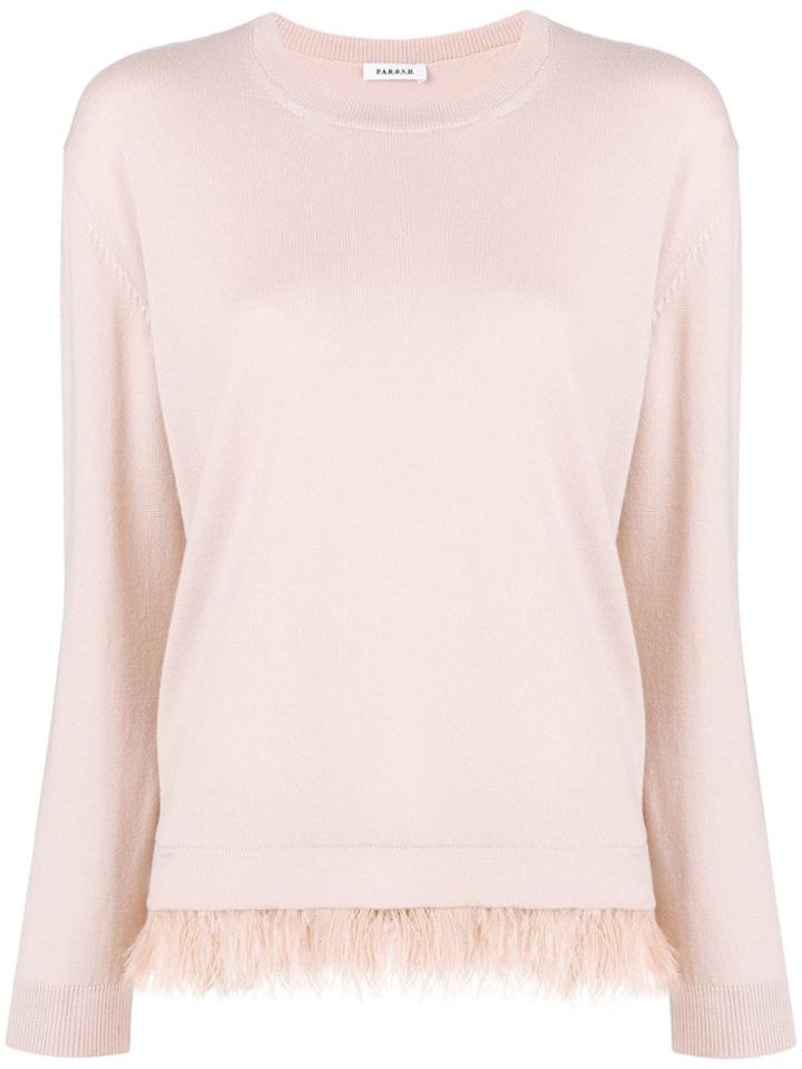 P.a.r.o.s.h. Feather Trim Jumper - Pink