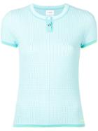 Barrie Cashmere Grid Top - Blue