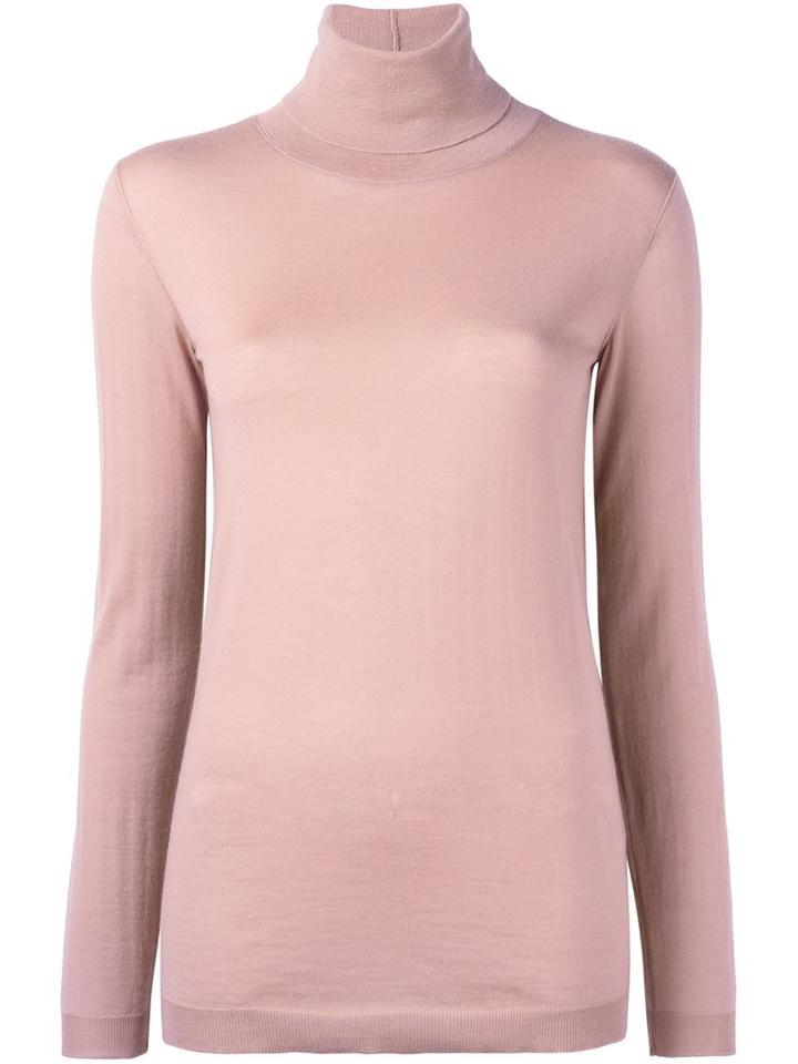Valentino Roll Neck Jumper, Women's, Size: Small, Pink/purple, Cashmere