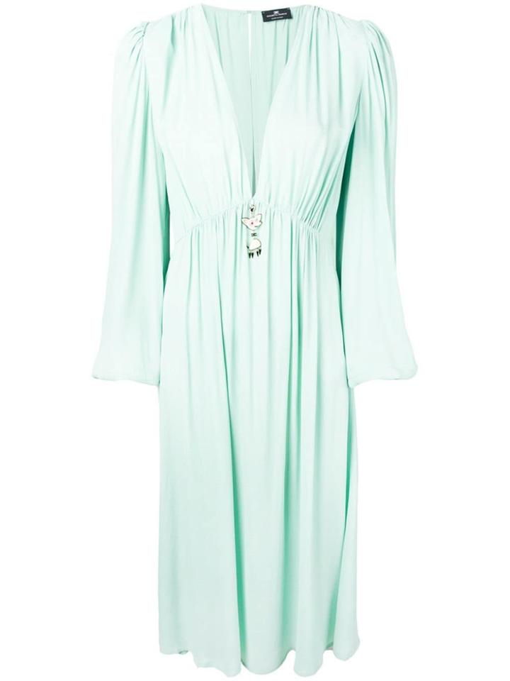 Elisabetta Franchi Plunge-neck Dress - Blue