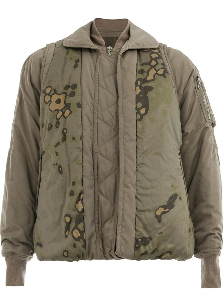 Julius Abstract Print Bomber Jacket - Green
