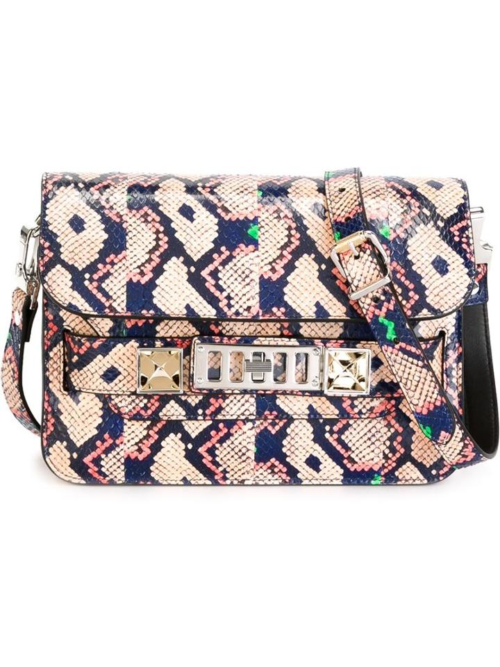 Proenza Schouler Mini Ps11 Shoulder Bag, Women's, Blue, Ayers Snakeskin