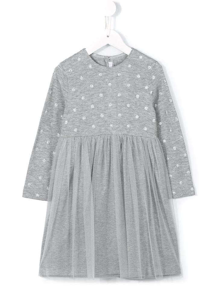 Il Gufo Polka Dot Tulle Dress, Girl's, Size: 6 Yrs, Grey