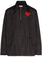 Palm Angels Logo Pin Heart Appliqué Jacket - Black