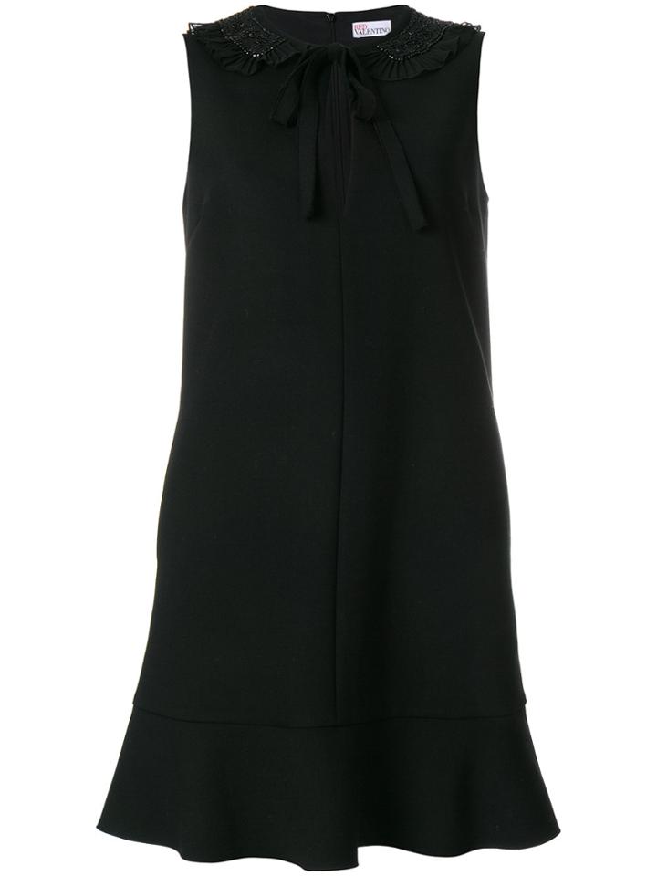 Red Valentino Frill Collar Dress - Black