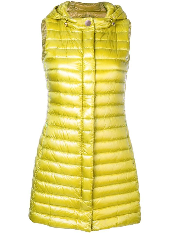 Herno Hooded Padded Gilet - Yellow