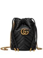 Gucci Mini Gg Marmont Bucket Bag - Black