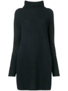N.peal Ribbed Knit Sweater Dress - Grey