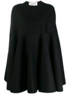 Valentino Slit Neckline Cape - Black