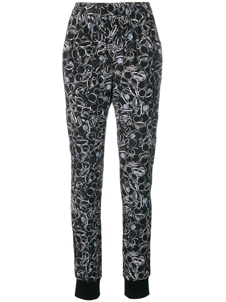 A.f.vandevorst Printed Tapered Trousers - Black
