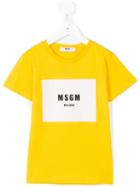 Msgm Kids Print T-shirt, Boy's, Size: 8 Yrs, Yellow/orange