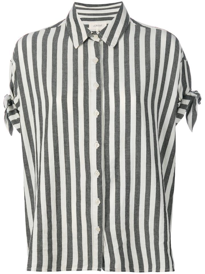 The Great - Knot Sleeved Shirt - Women - Cotton - S, White, Cotton