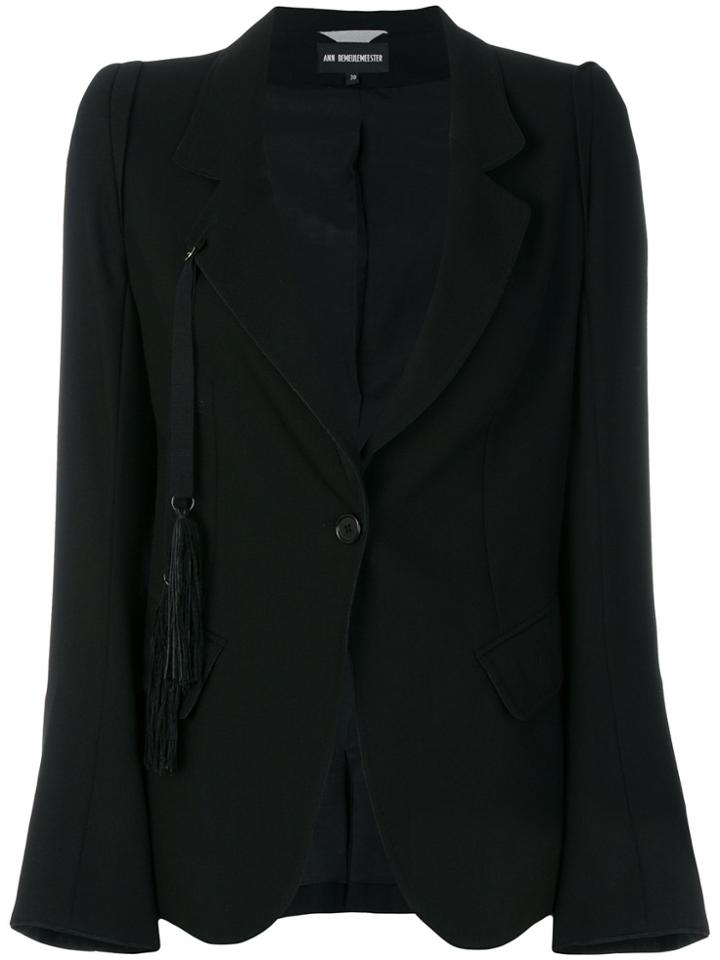 Ann Demeulemeester Tassel-embellished Blazer - Black