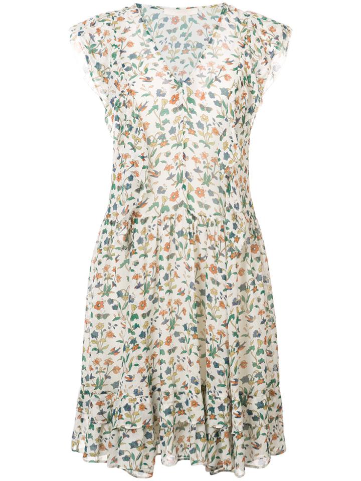 Vanessa Bruno Floral Shift Dress - Nude & Neutrals