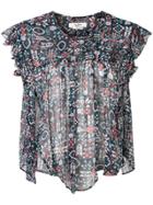 Isabel Marant Étoile Printed Sheer Blouse - Black