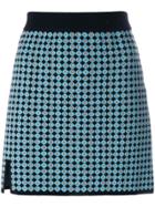 Alexa Chung Embroidered Fitted Skirt - Blue