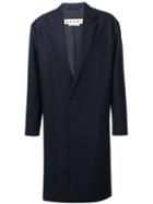 Marni Wool Felt Coat, Men's, Size: 48, Blue, Polyamide/spandex/elastane/virgin Wool