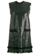 Msgm Sequin Mini Dress - Black