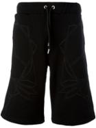 Les Hommes Geometric Print Drawstring Shorts, Men's, Size: Small, Black, Cotton