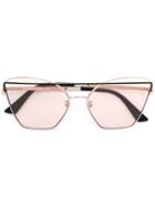 Mcq By Alexander Mcqueen Eyewear Cat Eye Aviators - Metallic