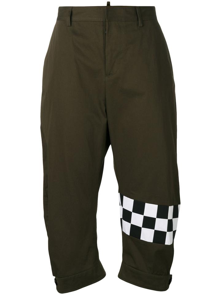 Dsquared2 - Cropped Cargo Trousers - Women - Cotton - 36, Green, Cotton