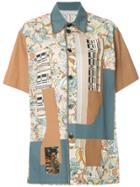 Antonio Marras Patchwork Short Sleeve Shirt - Brown