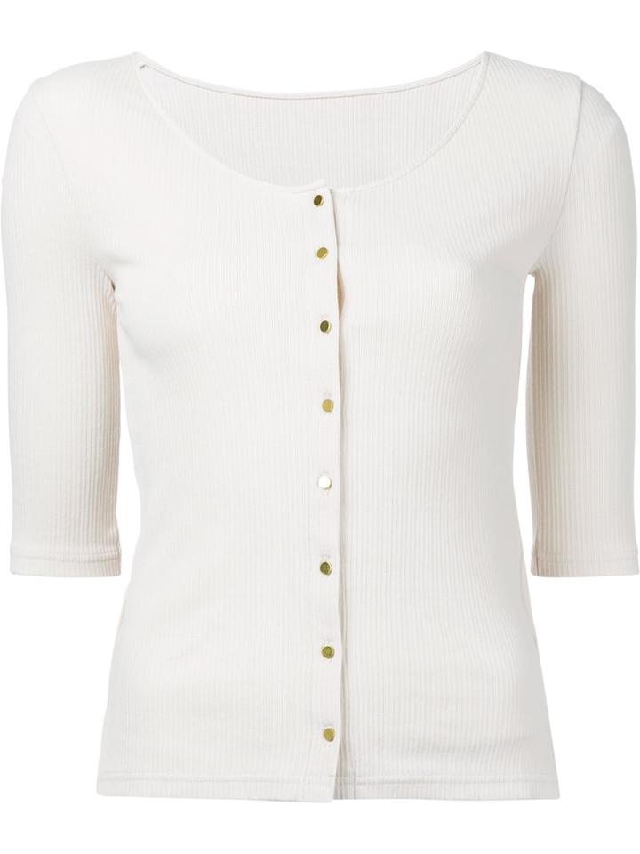 Cityshop - Half Sleeve Cardigan - Women - Cotton/polyurethane - One Size, Nude/neutrals, Cotton/polyurethane