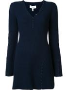 Derek Lam 10 Crosby V-neck Jumper, Women's, Size: Xs, Blue, Cashmere