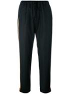 La Condesa - Side Stripe Dot Detail Trousers - Women - Wool - 38, Women's, Black, Wool