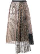 Antonio Marras - Lace Pleated Skirt - Women - Polyester - 44, Grey, Polyester
