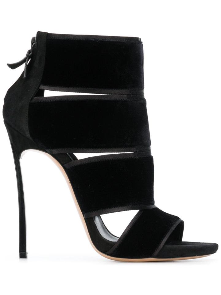 Casadei Bandage Strap Booties - Black