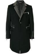 Philipp Plein Star Studded Formal Coat - Black