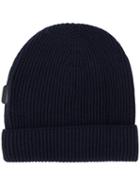 Tom Ford Cashmere Ribbed Beanie - Blue