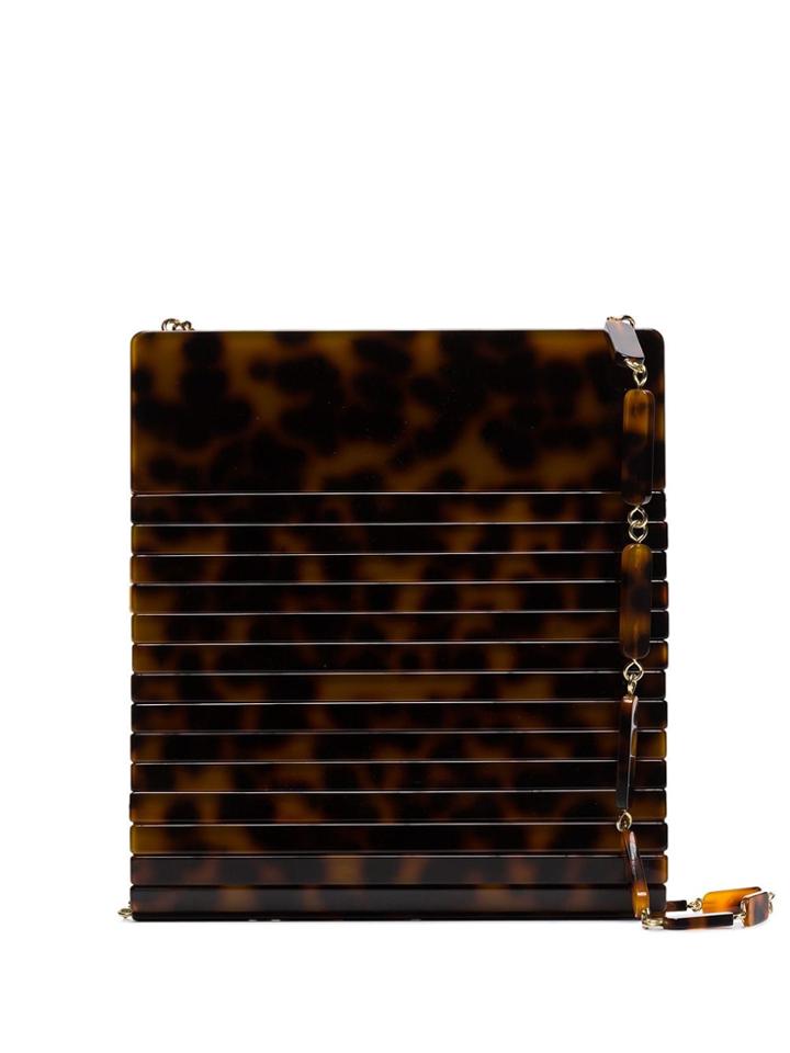 Cult Gaia Dixie Tortoiseshell Shoulder Bag - Brown