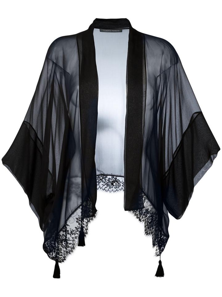 Alberta Ferretti - Sciarpa Scarf - Women - Silk/cotton/polyester - 42, Women's, Black, Silk/cotton/polyester