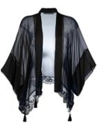 Alberta Ferretti - Sciarpa Scarf - Women - Silk/cotton/polyester - 42, Women's, Black, Silk/cotton/polyester