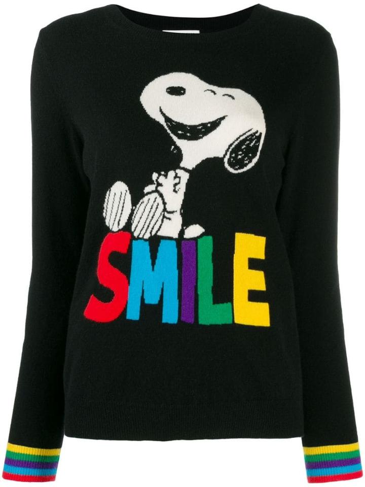 Chinti & Parker Smile Print Jumper - Black