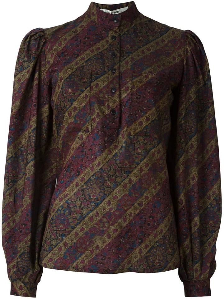 Jean Louis Scherrer Vintage Floral Print Blouse