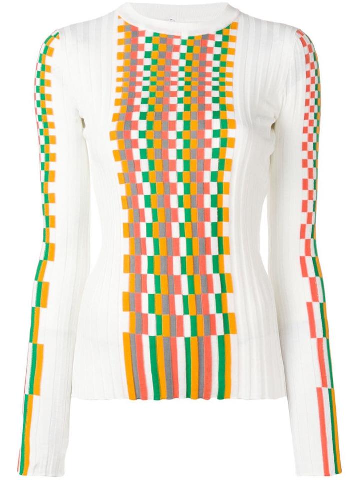 Loewe Fitted Knitted Top - White