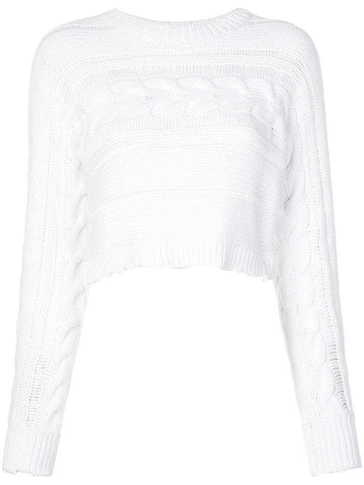 Rta Cropped Jumper - White