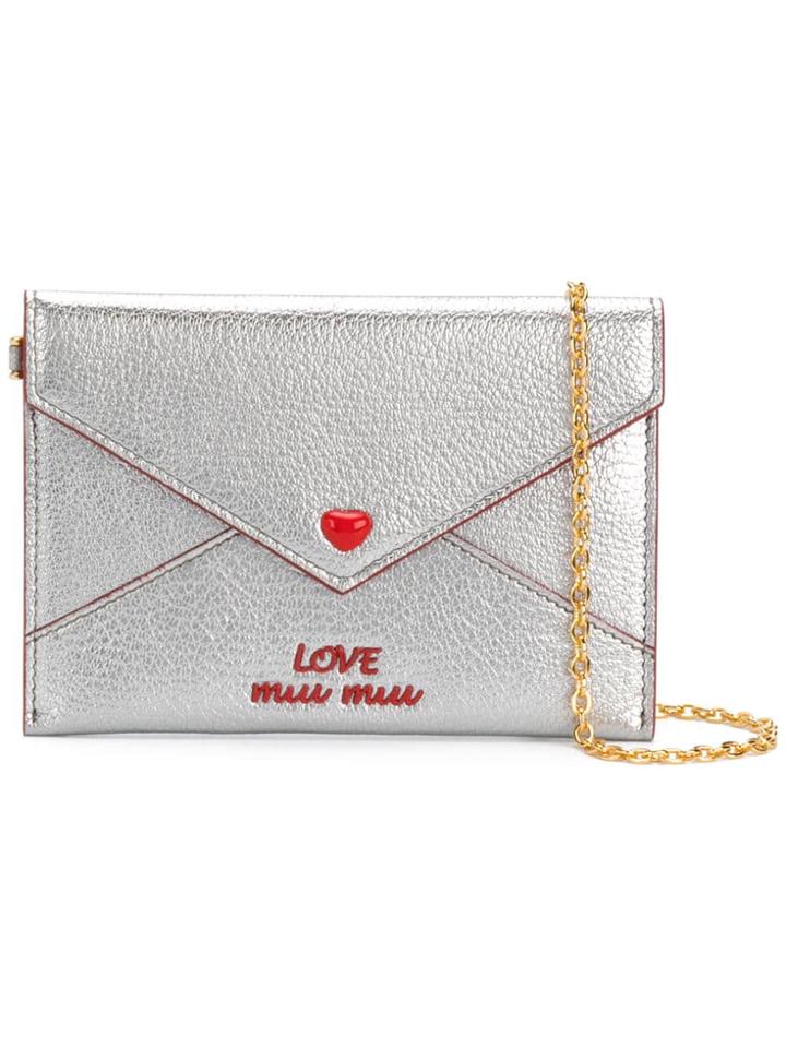 Miu Miu Envelope Clutch - Grey