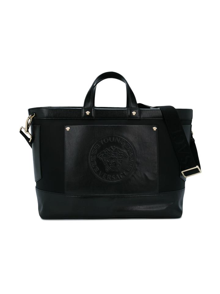Young Versace Medusa Logo Changing Bag - Black
