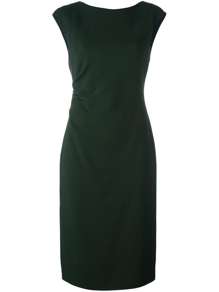 Jil Sander Draped Detail Fitted Dress