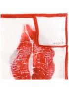 Faliero Sarti Lip Print Scarf - Red