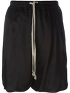 Rick Owens Drop Crotch Shorts, Women's, Size: 38, Black, Cupro/viscose