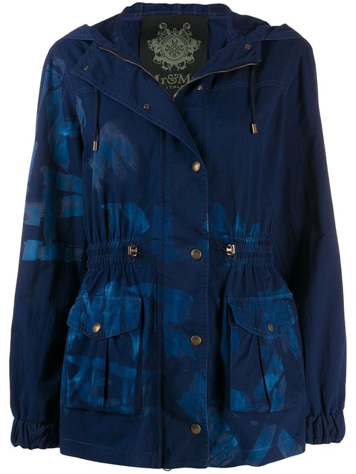 Mr & Mrs Italy Paint Effect Jacket - Blue